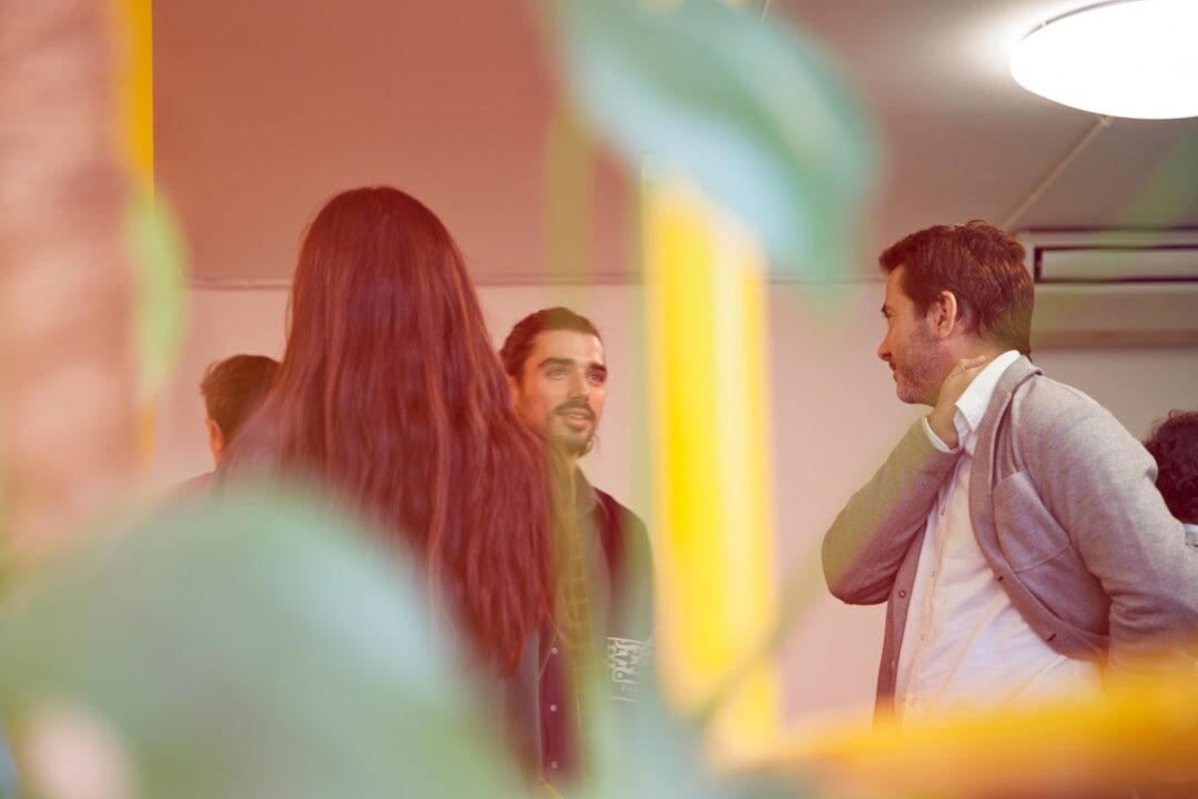 business professionals listening